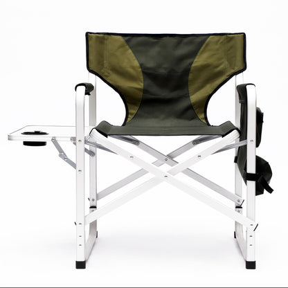 Padded Folding Outdoor Chair With Side Table And Storage Pockets, Lightweight Oversized Directors Chair For Indoor, Outdoor Camping, Picnics And Fishing Home Essentials