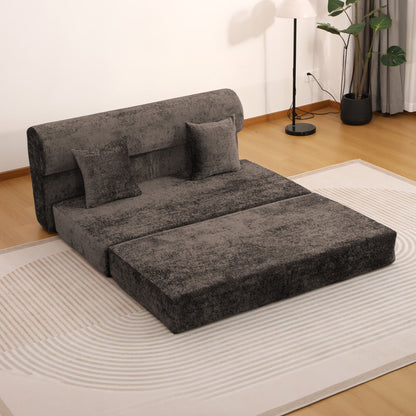 Convertible Design Sofa Bed, 2 Seater Fold Out Floor Couch Home Essentials