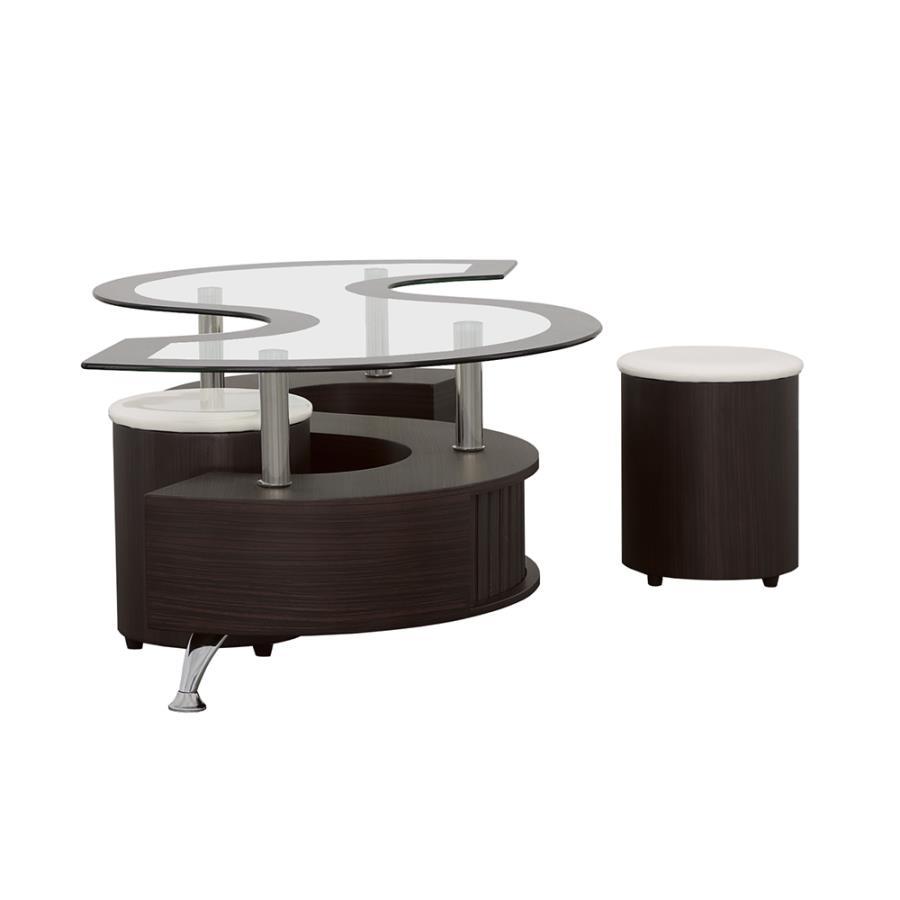 Buckley - 3 Piece Coffee Table And Stools Set Coaster Fine Furniture