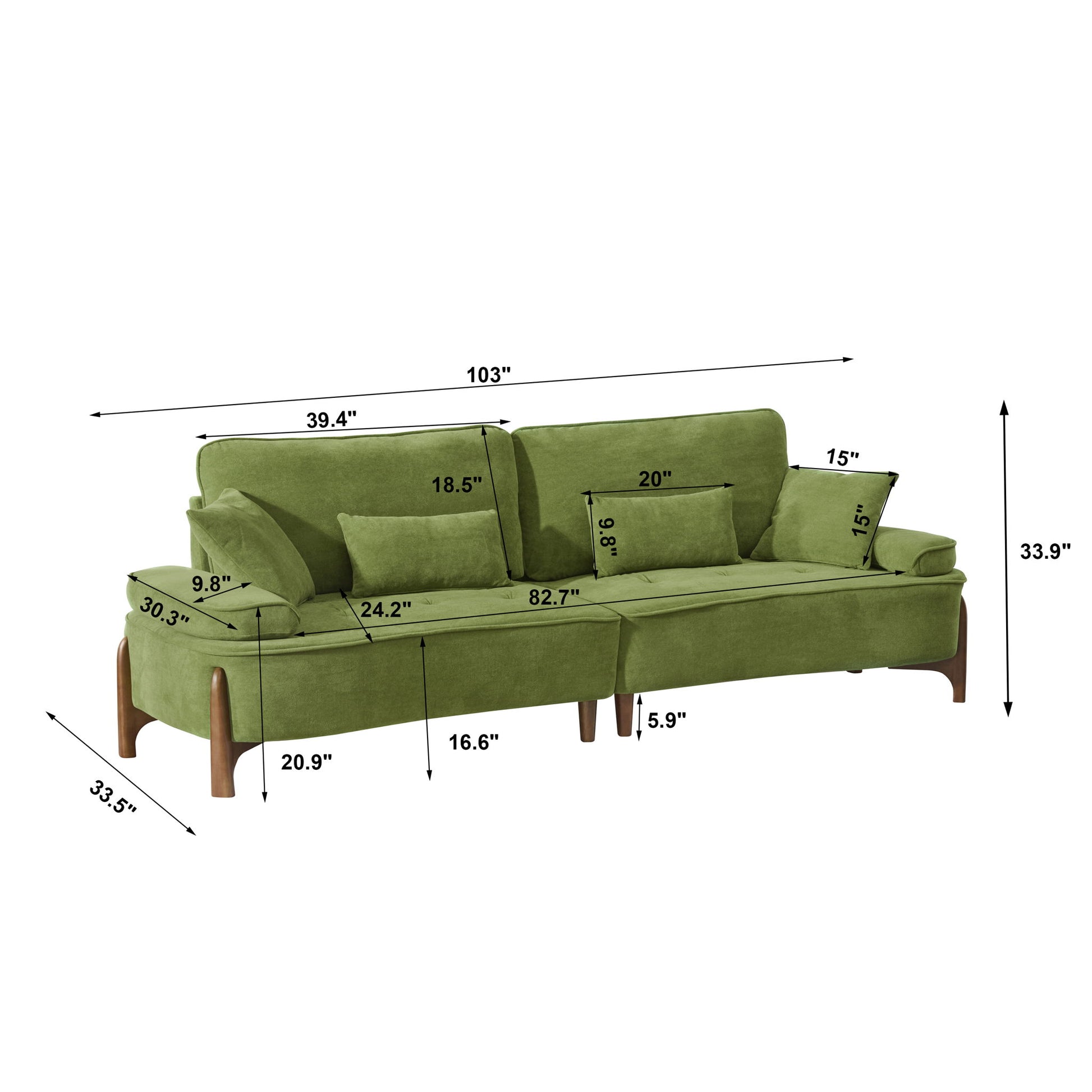 Comfortable Deep Seated Sofa With Pillows Home Essentials
