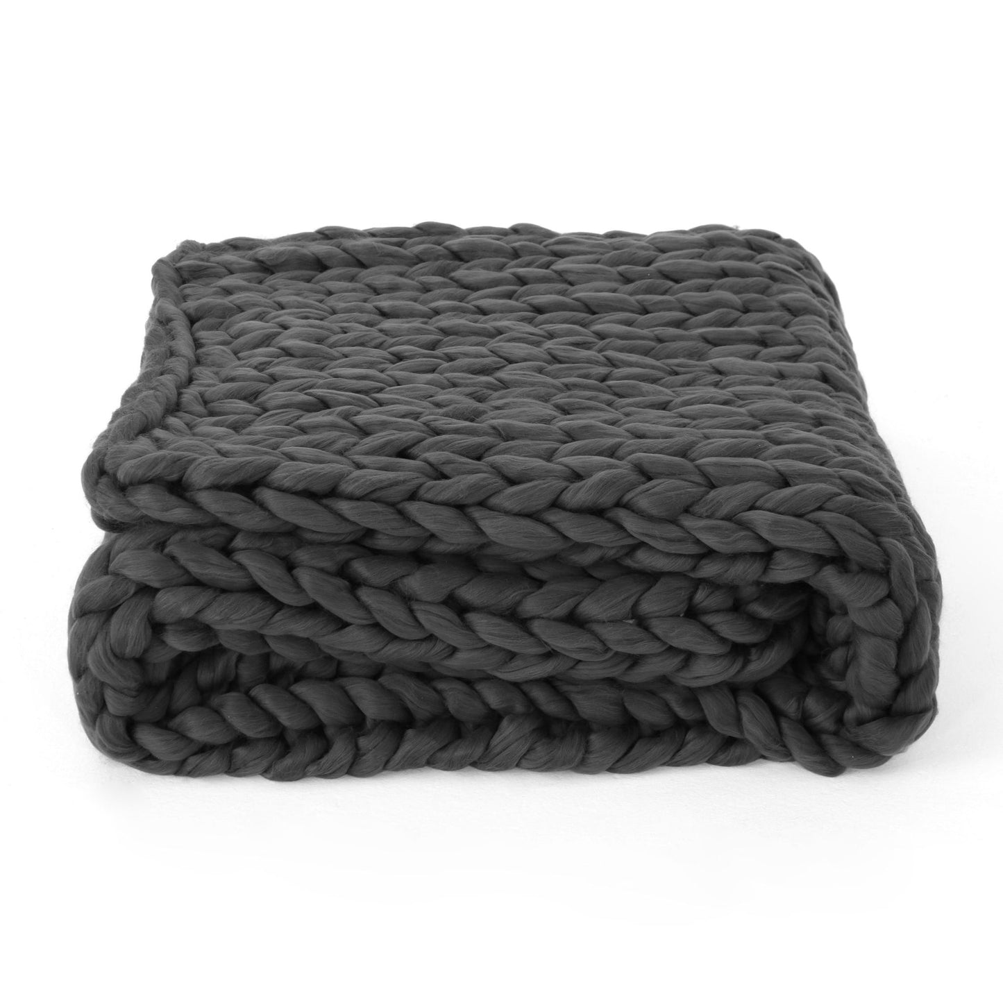 Cozy Knitted Acrylic Throw Blanket With Double Sided Design Noble House