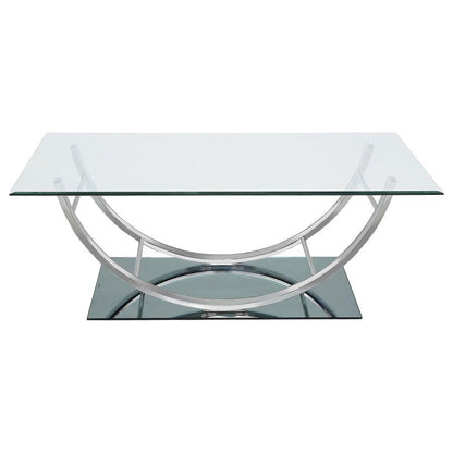 Danville - Rectangular U-Shaped Glass Top Table CoasterEssence