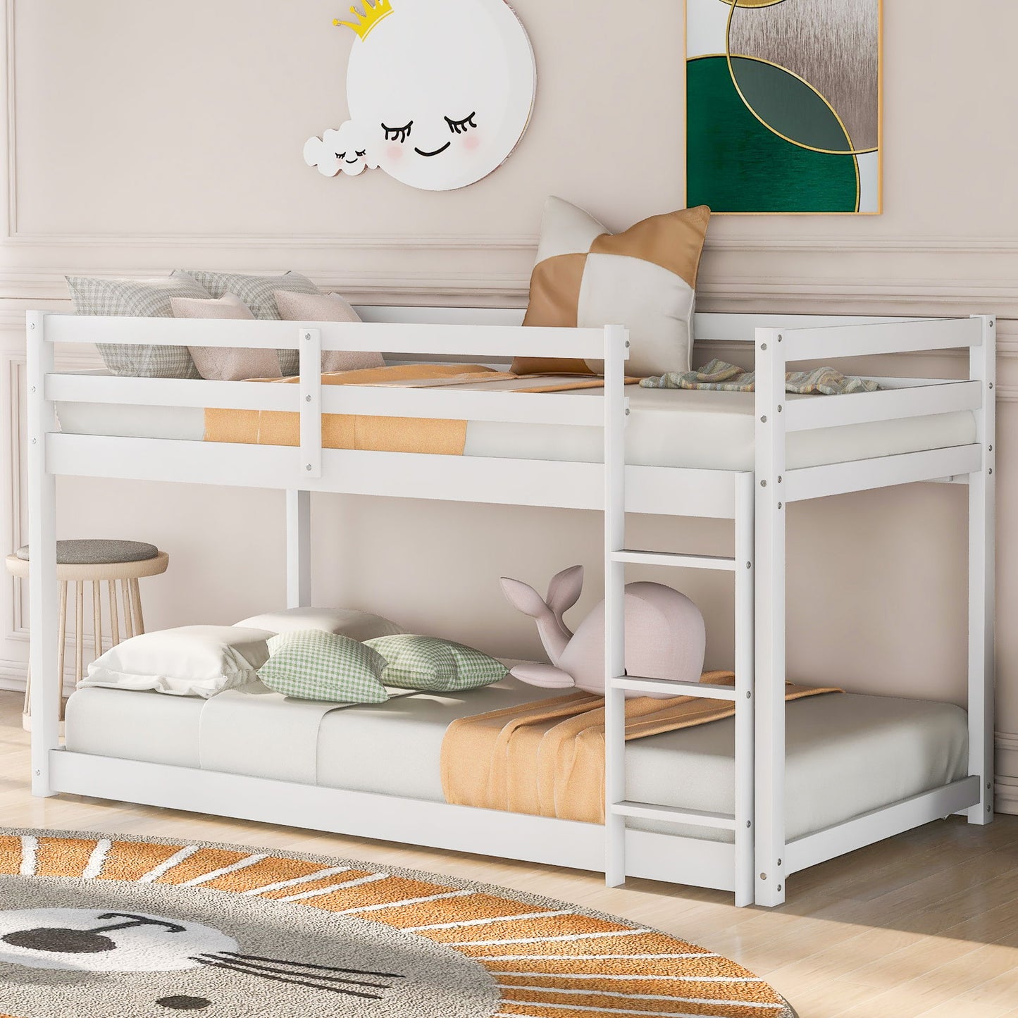 Floor Bunk Bed With Ladder Hearth and Haven