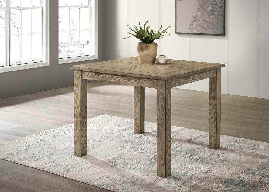 Cardova - Square Counter Height Dining Table - Vineyard Oak Coaster Fine Furniture