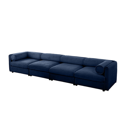 Stylish Chenille Sofa With Storage Seat And Cylindrical Backrest Home Essentials