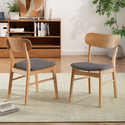 Brilliantine - Dining Chair With Cushion And Wood Frame (Set of 2) Noble House