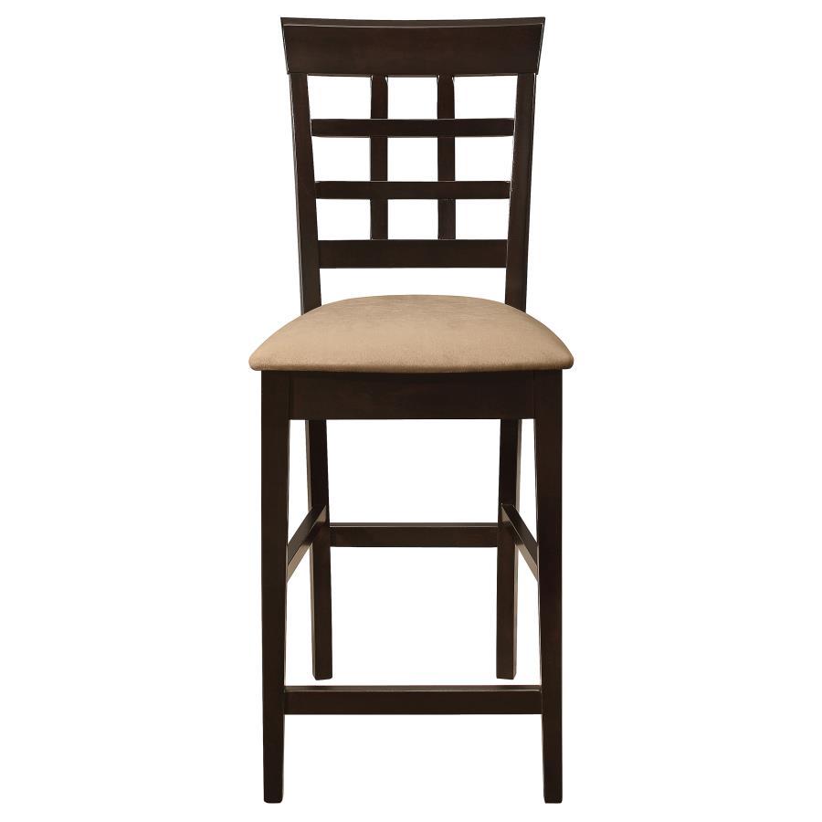 Gabriel - Lattice Back Counter Chair (Set of 2) - Cappuccino CoasterEveryday