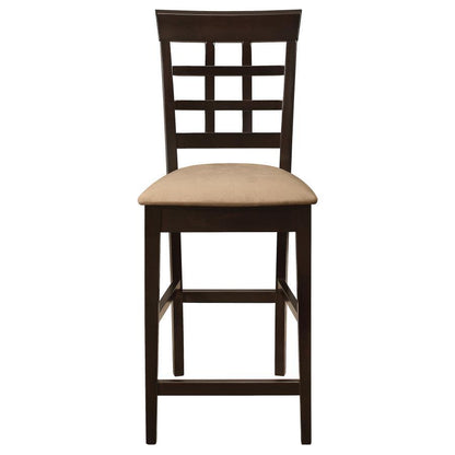 Gabriel - Lattice Back Counter Chair (Set of 2) - Cappuccino CoasterEveryday