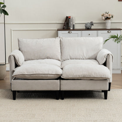 Convertible Combination Sofa With Footstools With Storage Home Essentials