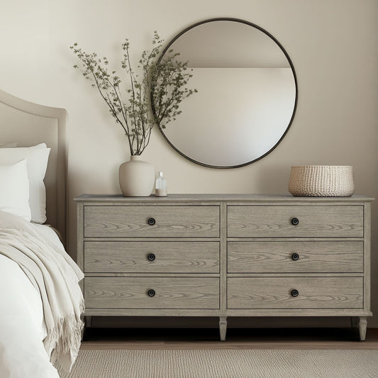 Victoria - 6-Drawer Dresser (70") - Reclaimed Gray Madison Park Signature