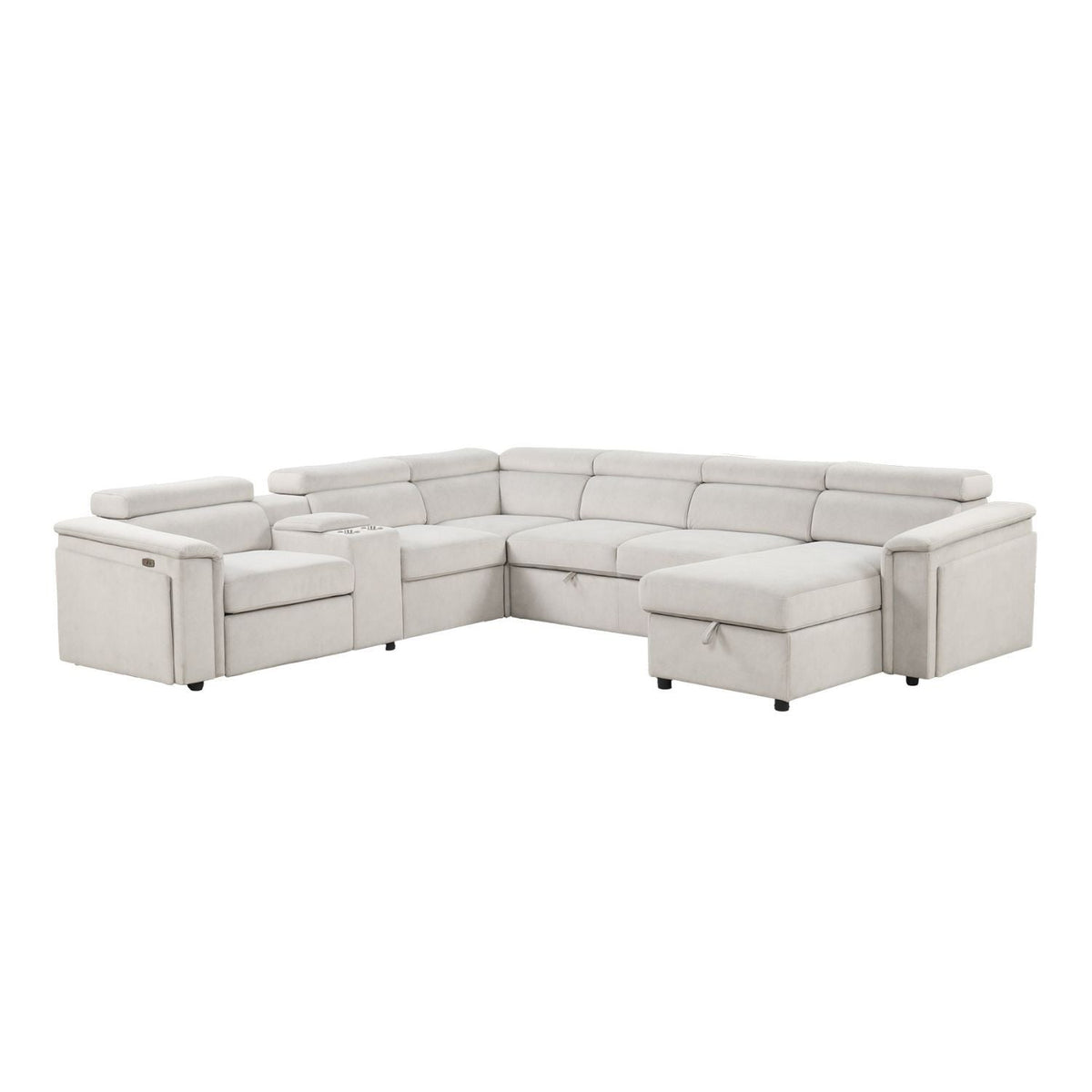 Harvey - Power Recliner Sleeper Sectional Matrix Furniture Group