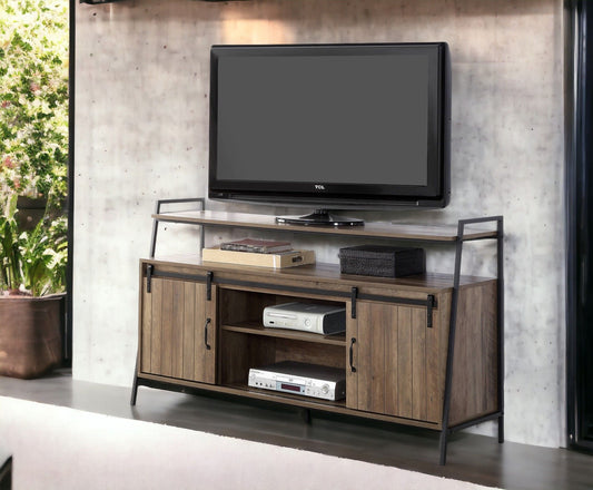 Rashawn - Rustic TV Stand - Oak Acme