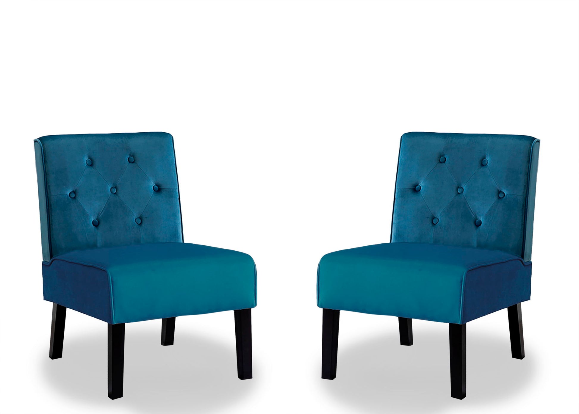 Reese - Living Room Armless Button Tufted Pattern Accent Chair (Set of 2) US Pride