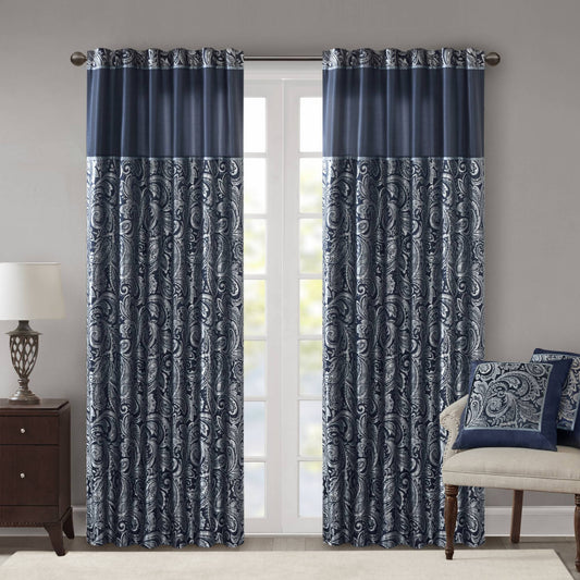Aubrey - 84" Panel Pair - Navy Madison Park
