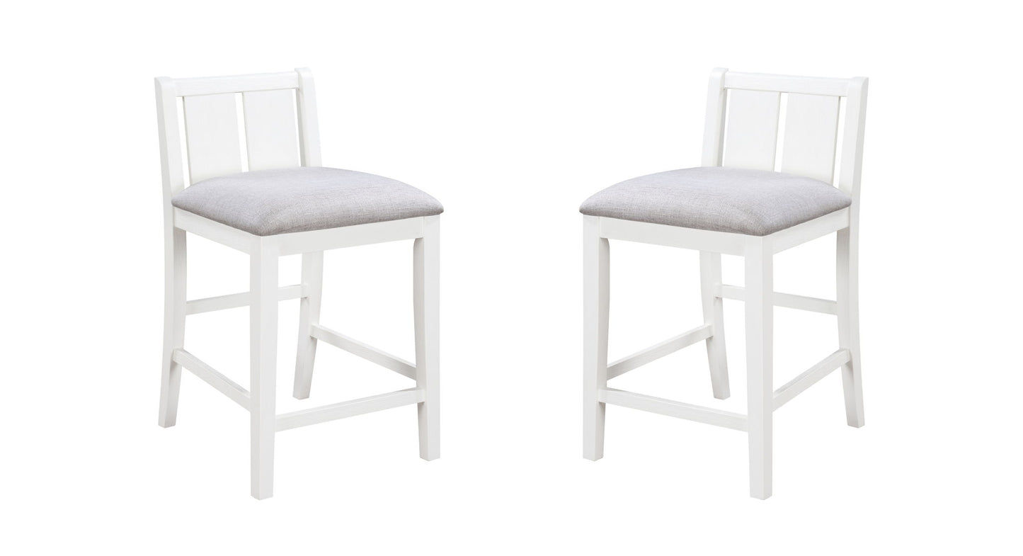 Graham - 3 Piece Small Space Counter Height Dining Table With Shelves And 2 Chairs (Set of 3) Lilola Home