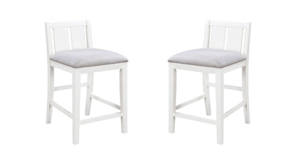 Graham - 3 Piece Small Space Counter Height Dining Table With Shelves And 2 Chairs (Set of 3) Lilola Home