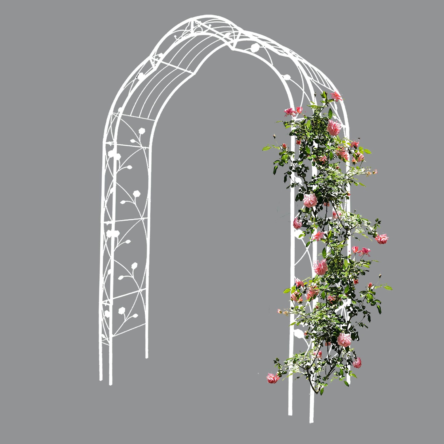 Metal Garden Arch Assemble Freely With 8 Styles Garden Arbor Trellis Climbing Plants Support Rose Arch