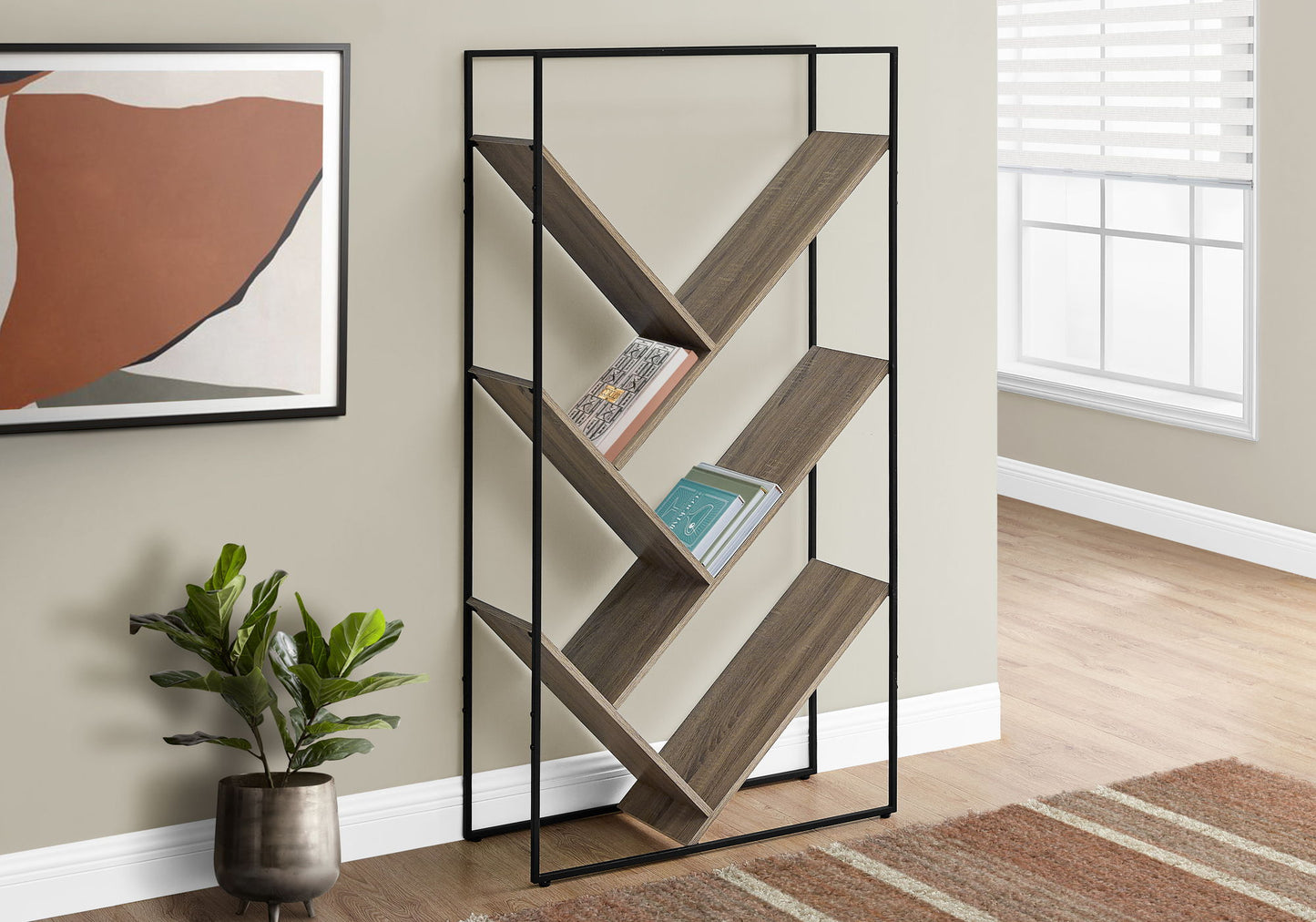 Bookshelf, Bookcase, Etagere, 3 Tier, Office, Contemporary & Modern 8th Street