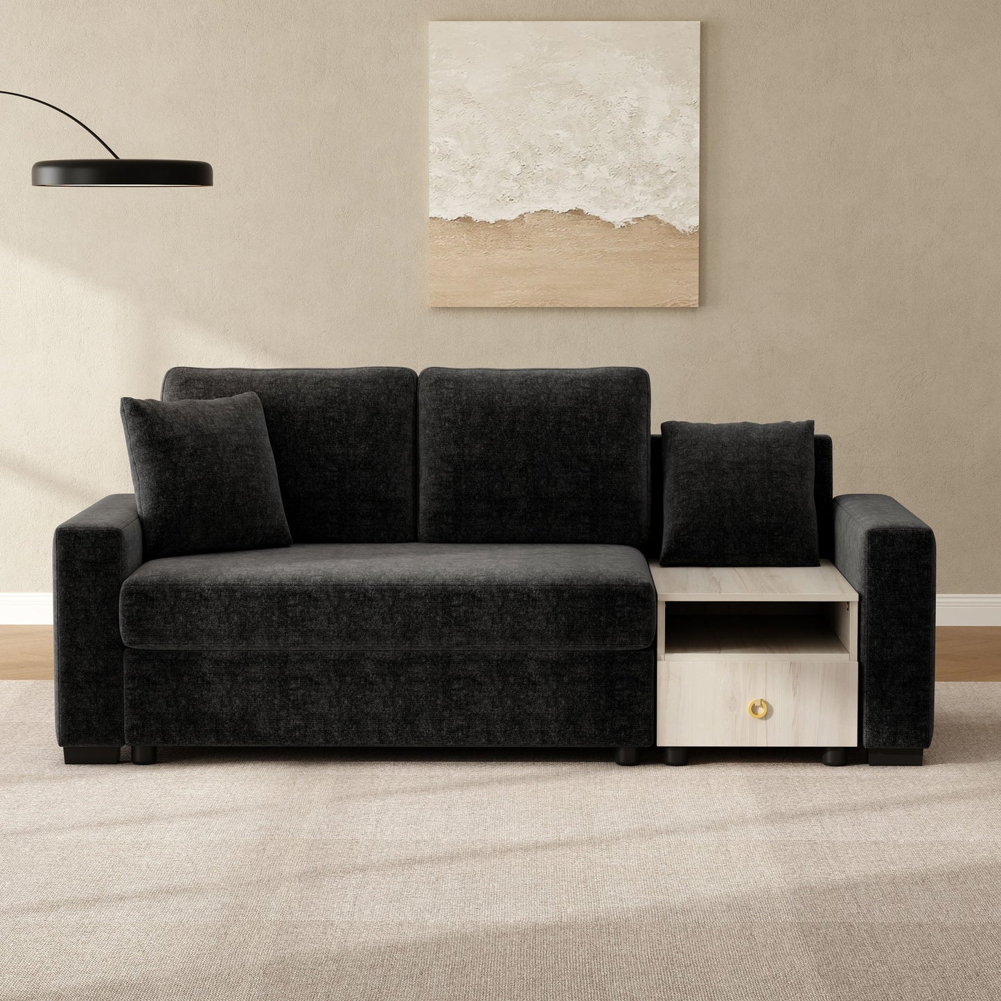 Modular Sofa Couch With Storage Armrest And Center Console Noble House