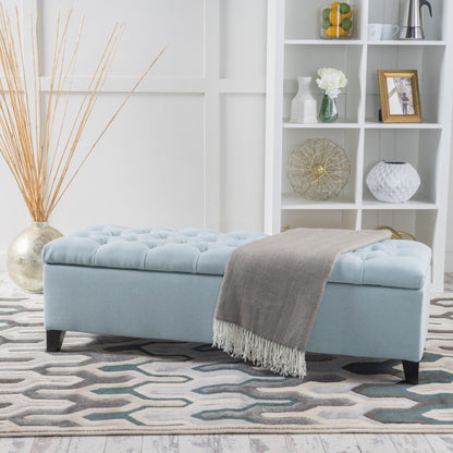 Glouster - Contemporary Storage Ottoman With Button Tufted Design Noble House