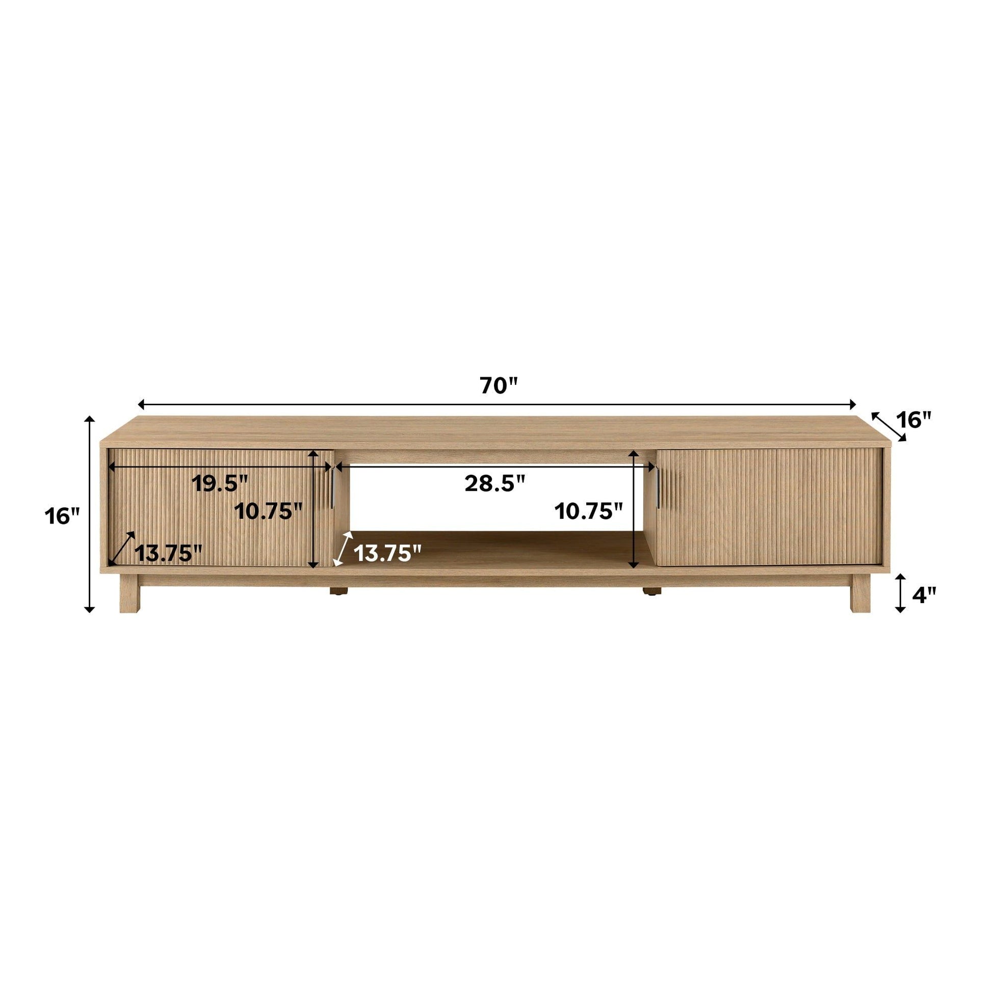 Modern Fluted Door Minimalist TV Stand Walker Edison