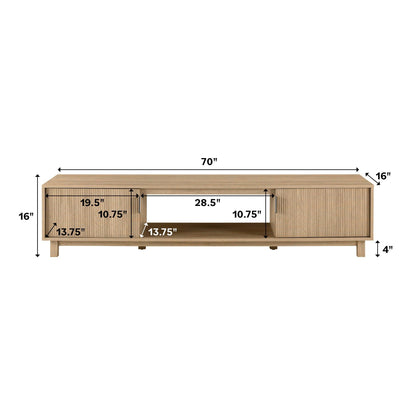 Modern Fluted Door Minimalist TV Stand Walker Edison