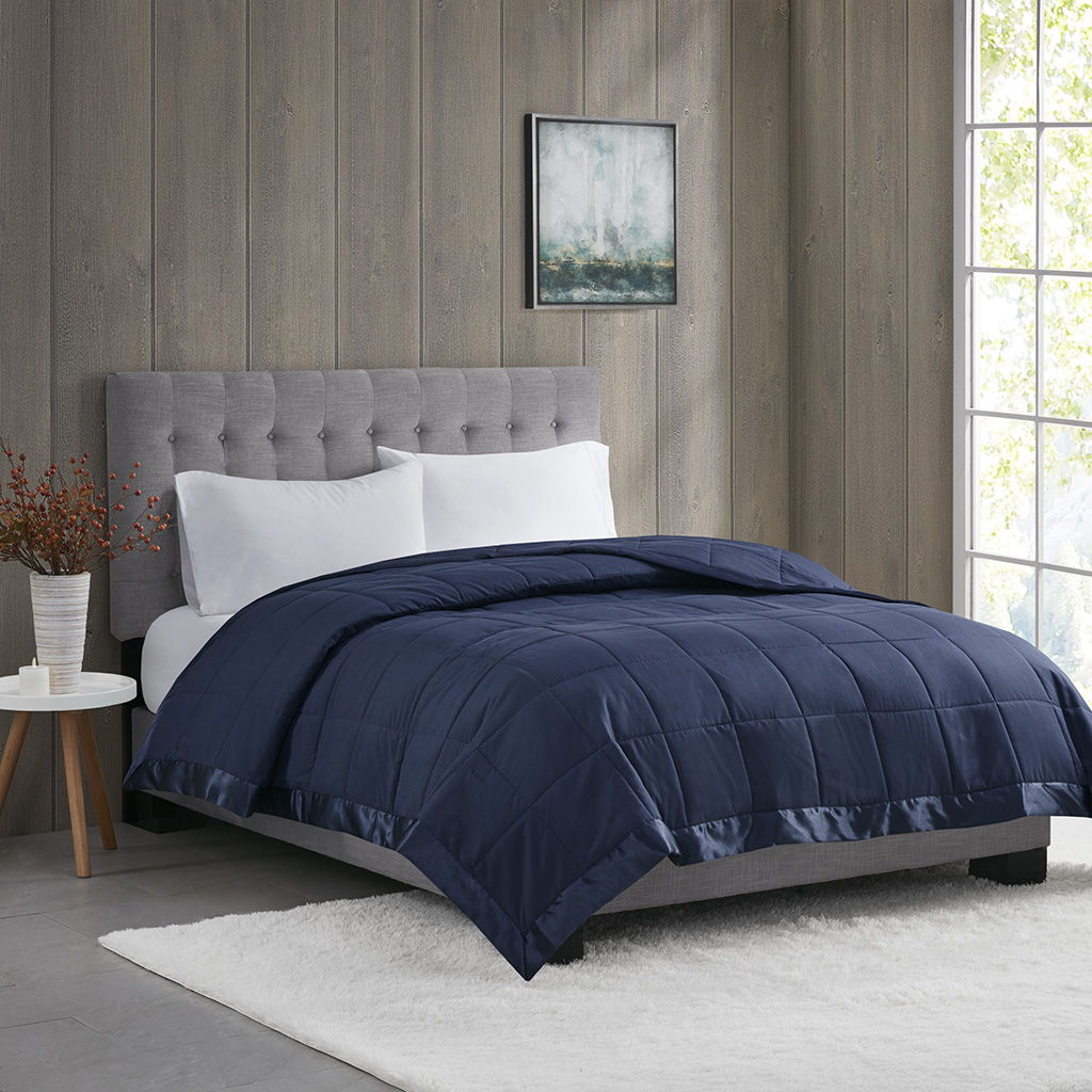 Windom - King All Season Hypoallergenic Blanket With 3M Scotchgard - Navy