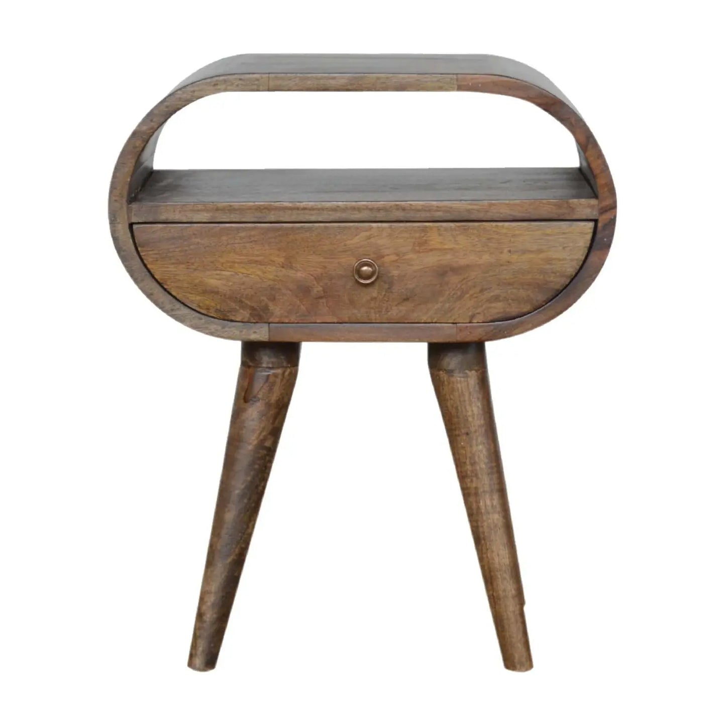 Circular Open Bedside Nightstand Artisan Furniture
