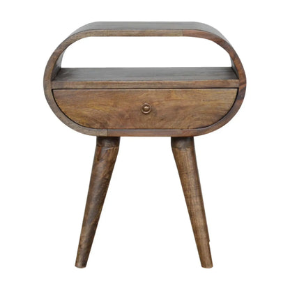 Circular Open Bedside Nightstand Artisan Furniture