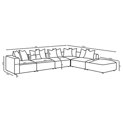Amherst - Modular Sectional With Cushions - Gray Furniture Max