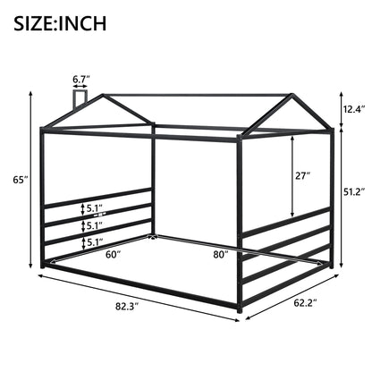 Metal House Shape Platform Bed Dreamland