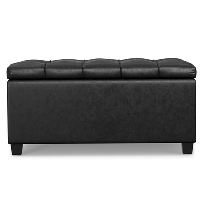 Sienna - Transitional Storage Ottoman Bench Simpli-Home