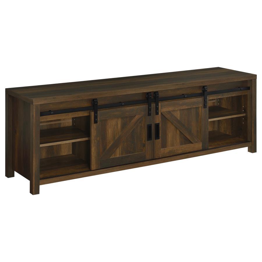 Enfield - 71" TV Stand Fireplace Media Console - Dark Pine Coaster Fine Furniture