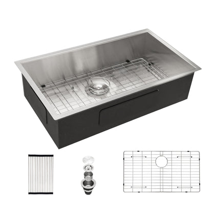 Modern Style Undermount Sink With Stainless Steel, Deep Single Bowl Daily Nest
