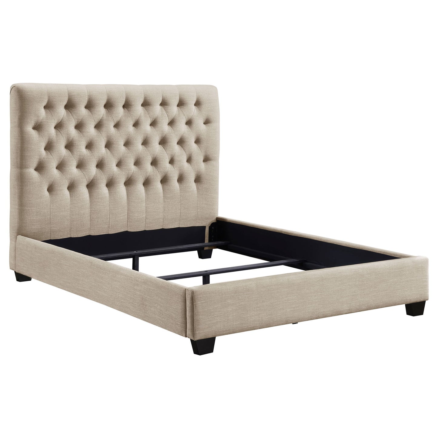 Saintes - Tufted Upholstered Wingback Bed Furniture Max