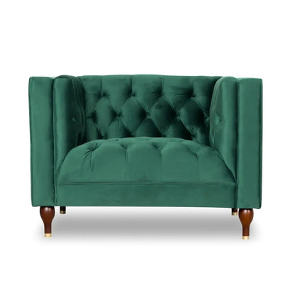 Evelyn - Mid-Century Modern Tufted Back Velvet Lounge Chair Ashcroft Furniture