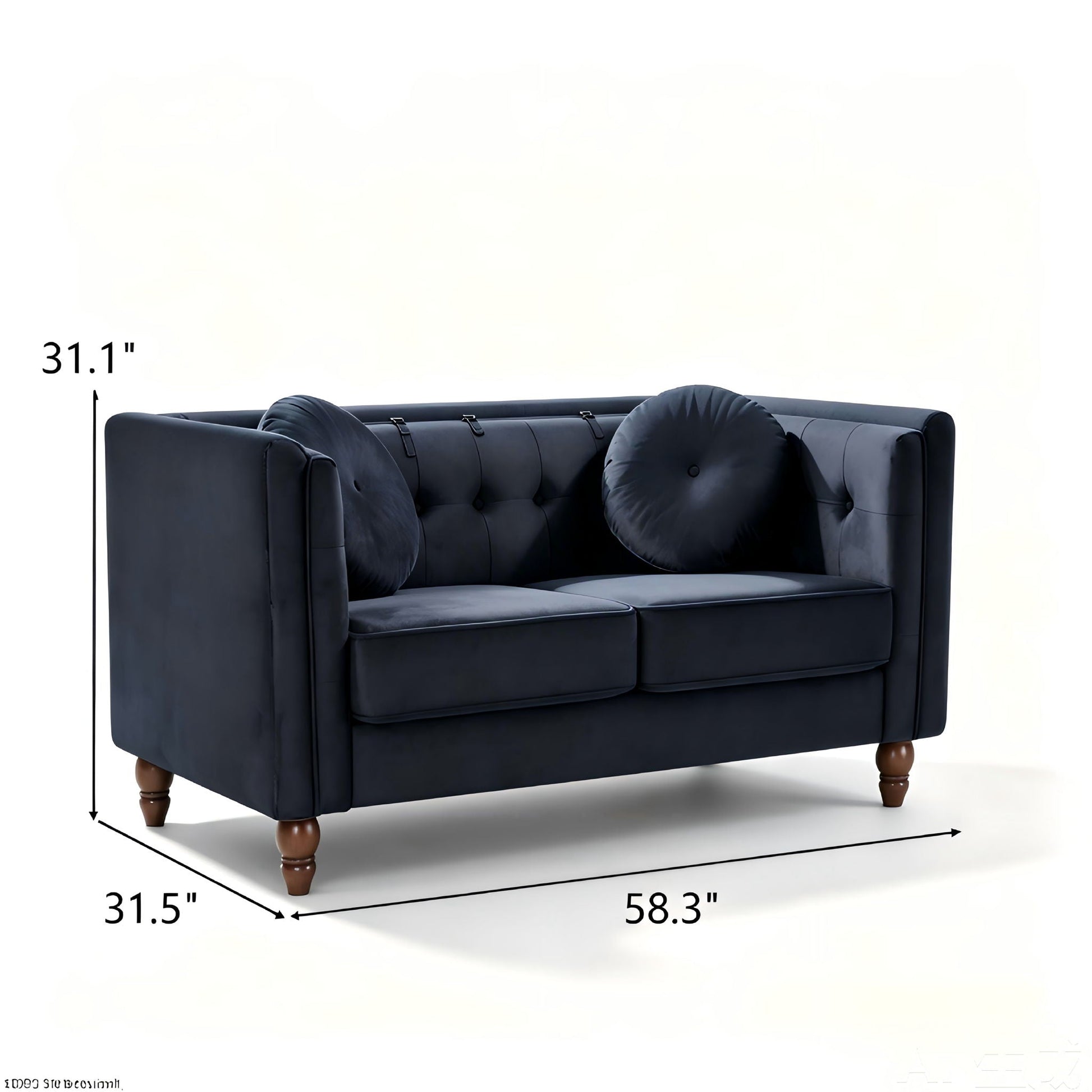 Chesterfield Loveseat 2 Seater Couch For Living Room US Pride