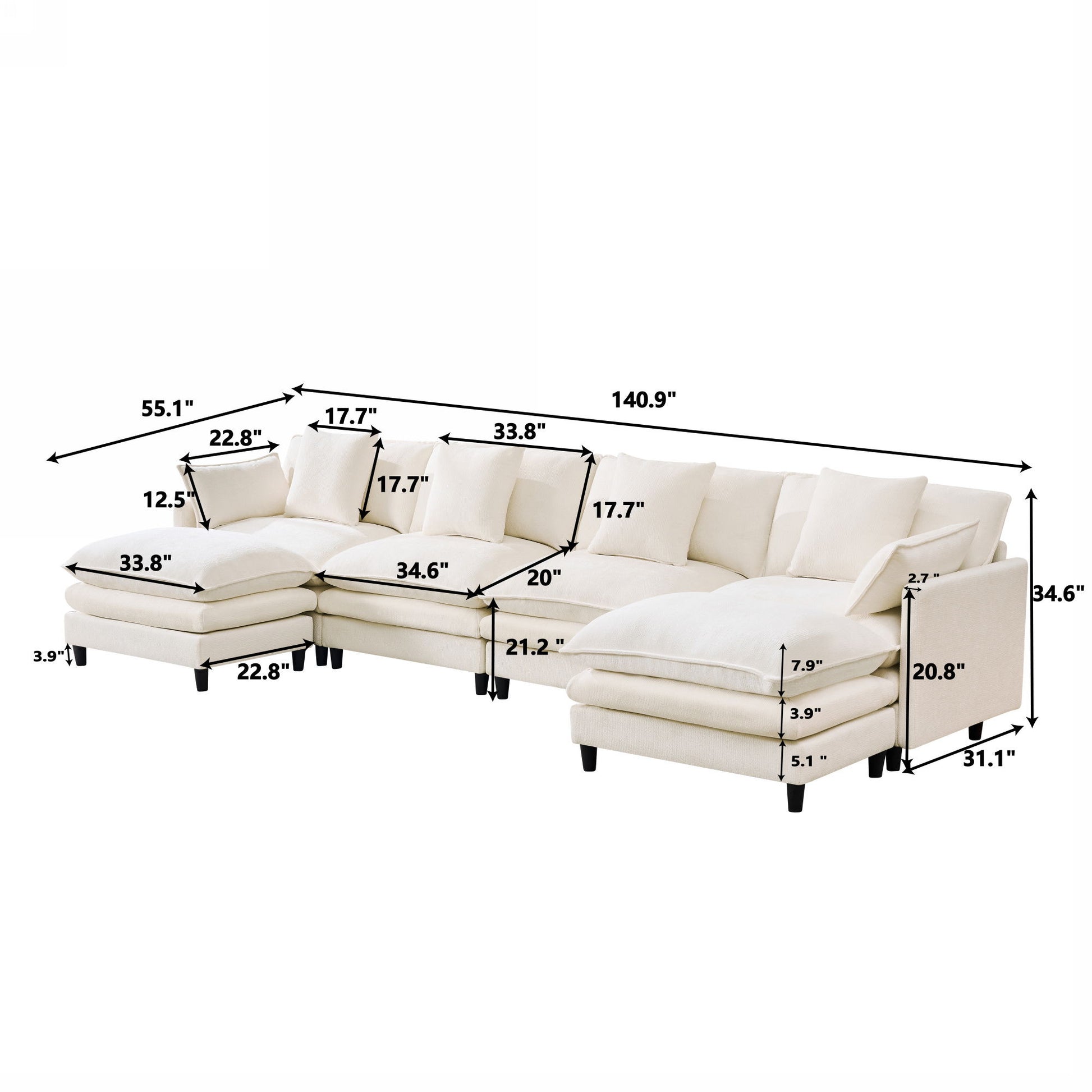 Sofa With Modular Design Home Essentials