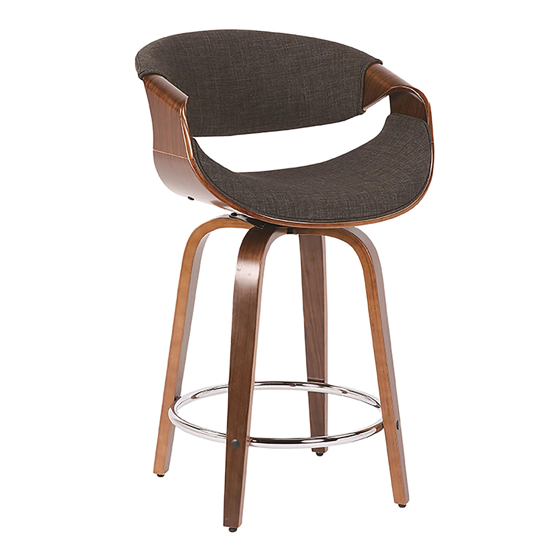Curvini - Mid Century Modern Counter Stool (Set of 2) Lumi Source