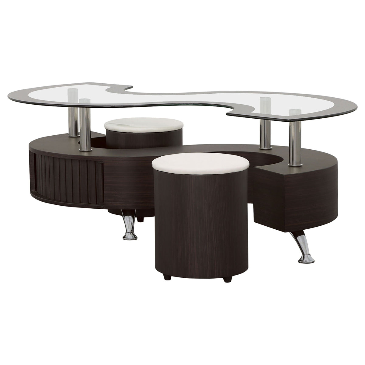 Marley - 3 Piece Coffee Table And Stools Set Furniture Max