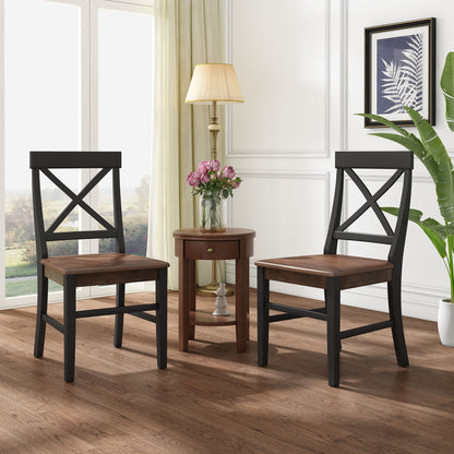 Plethora - Dining Chair With X Shaped Back (Set of 2) Noble House