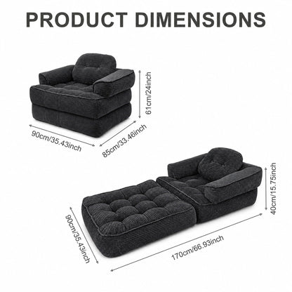 Convertible 2 In 1 Armrest Sofa For Bedroom Home Essentials