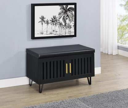 Brixton - 2-Door Padded Entryway Shoe Storage Bench Coaster Fine Furniture