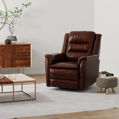 Swivel Recliner With Manual Adjustable Footrest Home Essentials