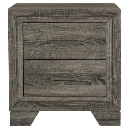 Wright - 2-Drawer Nightstand Bedside Table - Brown Oak Coaster Fine Furniture