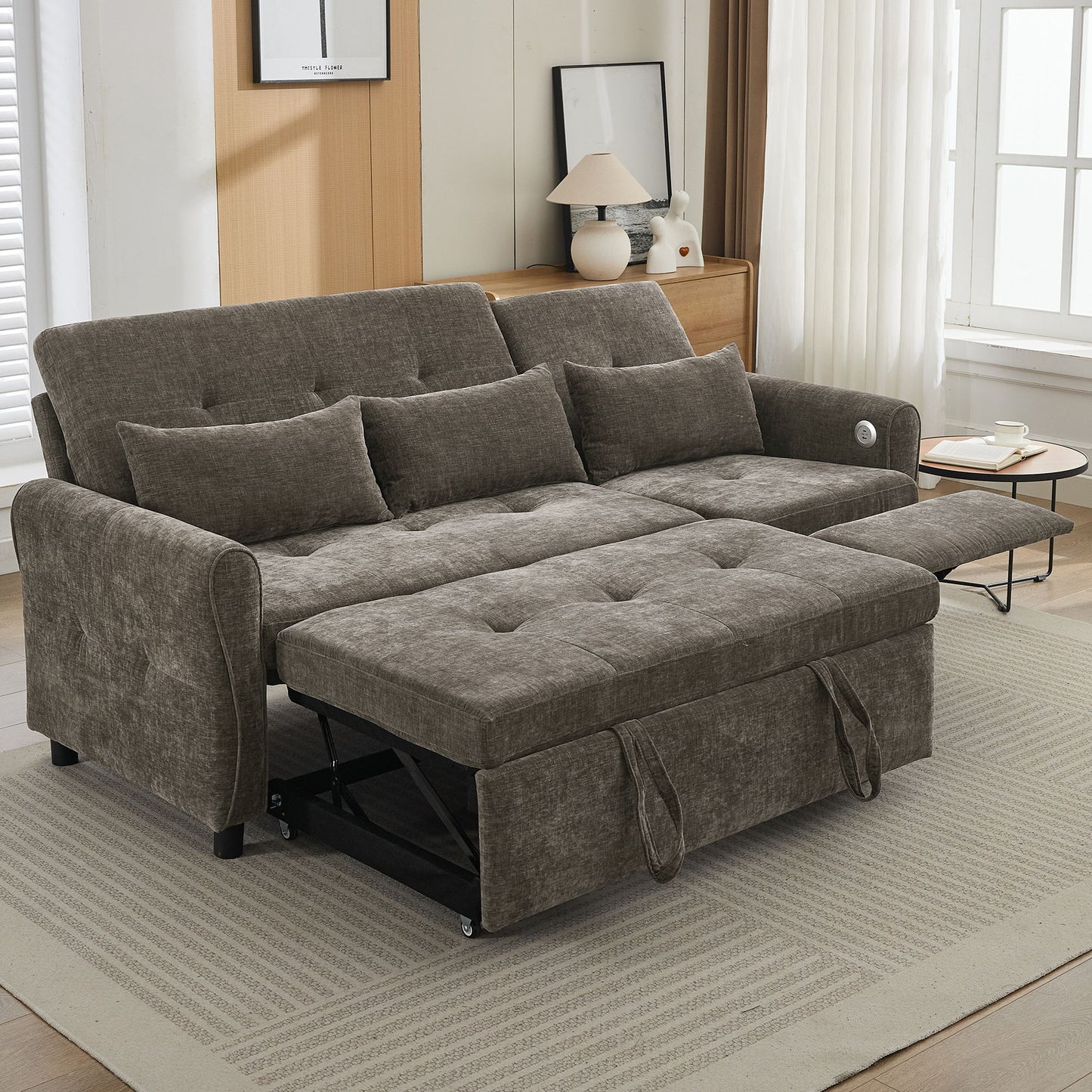 3 Seater Sofa Bed And Reversible Recliner Hearth and Haven