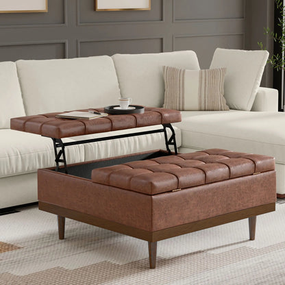 Mariah - Upholstered Lift Top Table Storage Ottoman Simpli-Home