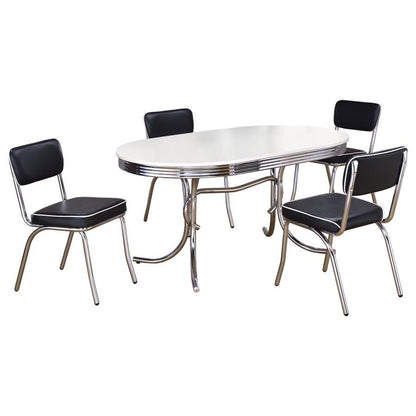 Retro - Oval Dining Table Set CoasterEveryday