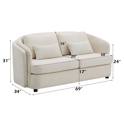 Mariko - 3 Piece Living Room Set Sofa Loveseat Chair - Beige Acme