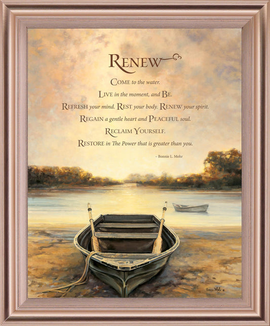 Tranquil Rowboat Morning - 28" x 34" Framed Wall Art Classy Art